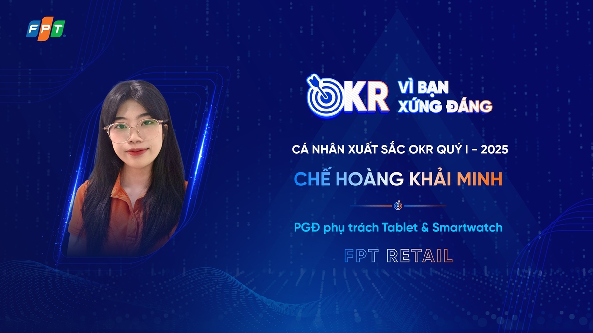 <p class="Normal" style="text-align:justify;"> <strong>Chị Chế Hoàng Khải Minh -</strong> <strong>PGĐ phụ trách Tablet và Smartwatch của hệ thống FPT Shop &lpar;nhà Bán lẻ&rpar; </strong>đã vượt qua thách thức thị trường bão hòa, cạnh tranh khốc liệt khi triển khai đồng thời nhiều giải pháp mang tính chiến lược. Điểm nhấn lớn nhất là việc chị Minh trực tiếp đàm phán với các nhà cung cấp chiến lược, tích cực mở rộng danh mục sản phẩm mới và ứng dụng mạnh mẽ công nghệ AI nhằm tối ưu quy trình làm việc, giúp team vận hành hiệu quả hơn trước áp lực doanh số.</p> <p class="Normal" style="text-align:justify;"> Với sự nhạy bén và khả năng lãnh đạo sáng tạo, chị Minh đã truyền cảm hứng cho đội ngũ nhân viên trẻ, phát huy sức mạnh tập thể. Kết quả doanh thu quý I tăng 63,2%, vượt đối thủ để trở thành số 1 về doanh số thương hiệu Garmin trên thị trường.</p>