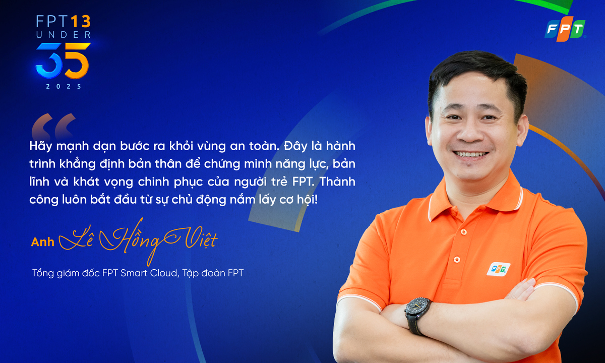 <p class="Normal" dir="ltr" style="text-align:justify;"> Anh Lê Hồng Việt nhận định, FPT và FPT Smart Cloud luôn coi trọng hiền tài vì con người là yếu tố cốt lõi để phát triển bền vững. FPT 13 Under 35 không chỉ là một giải thưởng danh giá, mà còn là cánh cửa để phát hiện, nuôi dưỡng và trao cơ hội cho những người trẻ có tài, tâm và tầm. Đây là cách đơn vị và Tập đoàn đầu tư vào tương lai, tạo dựng lớp lãnh đạo kế cận sẵn sàng đảm đương trọng trách mới, góp phần dẫn dắt sự phát triển của tổ chức trong những chặng đường tiếp theo.</p>