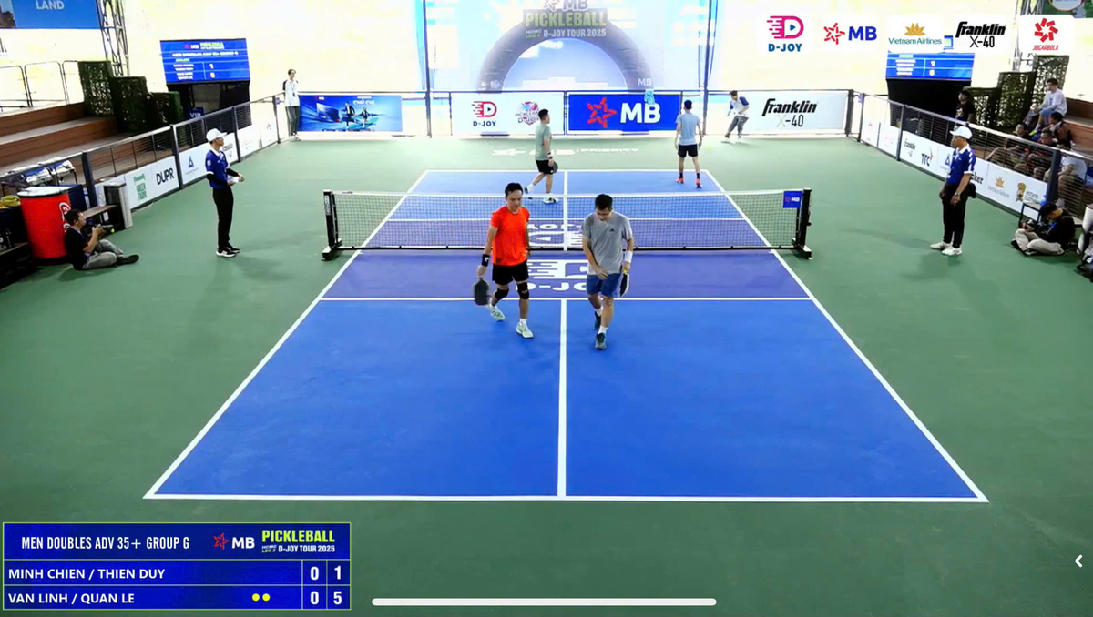 <p class="Normal"> Các trận đấu từ vòng loại tới chung kết được livestream trực tiếp trên kênh chính thức của giải là Pickleball D-Joy Tour.</p>