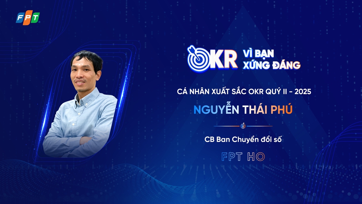 <p class="Normal" style="text-align:justify;"> <strong>Nguyễn Thái Phú - Ban Chuyển đổi số Tập đoàn FPT</strong> chịu trách nhiệm quản trị triển khai đồng thời ba dự án lớn &lpar;chuyển đổi bộ ba ứng dụng công việc nội bộ dành cho người FPT, gồm: myFPT mới, FPT Chat, FPT Place&rpar;, đồng thời vẫn hỗ trợ nhân rộng các dự án khác trong nội bộ Tập đoàn. Thách thức anh phải vượt qua nằm ở việc điều phối nhiều bên tham gia, đảm bảo tiến độ, chất lượng, an ninh, hạ tầng và trải nghiệm người dùng.</p> <p class="Normal" style="text-align:justify;"> Bắt tay vào việc, anh Phú và team đã lập kế hoạch chi tiết, theo dõi tiến độ hàng ngày, trực tiếp tham gia phân tích yêu cầu, điều phối hoạt động kiểm thử chấp nhận của người dùng &lpar;UAT&rpar;, công tác bảo mật, phối hợp hạ tầng, truyền thông và tích hợp dữ liệu... Anh cũng kịp thời nắm bắt các vấn đề và đưa ra phương án giải quyết, trao đổi trực tiếp cùng Giám đốc dự án khi cần.</p> <p class="Normal" style="text-align:justify;"> Kết quả: ứng dụng myFPT mới hoàn thành UAT, sẵn sàng go-live toàn Tập đoàn với các “mini app” như Payslip, e-Learning, Survey…; FPT Chat hoàn thành UAT và chuẩn bị “Open Beta” phục vụ toàn Tập đoàn trên cả bản Website và Mobile &lpar;di dộng&rpar;; FPT Place hoàn thành giai đoạn 1 và bản “Closed Beta” cho CBNV FPT HO trải nghiệm. Ngoài ra, anh Phú còn tham gia phân tích, đánh giá phương án triển khai nhân rộng các dự án như SDoc tích hợp Uservice, khẳng định vai trò của Ban Chuyển đổi số Tập đoàn.</p>