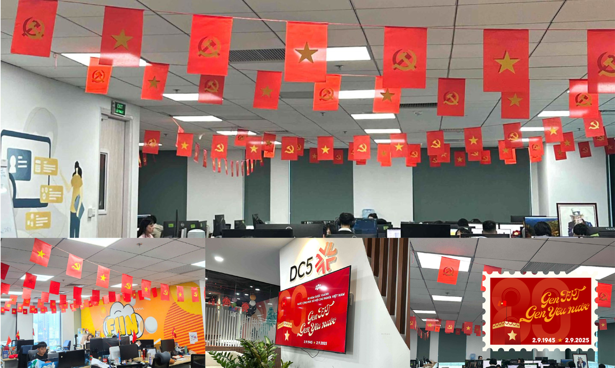 <p class="Normal" dir="ltr" style="text-align:justify;"> Cũng tưng bừng khí thế với cờ và vô vàn phụ kiện trang trí văn phòng, chỗ ngồi làm việc, CBNV FPT HO đã kịp tranh thủ hoàn tất trang trí trước thềm 2/9. Anh Nguyễn Công Tuấn Đạt &lpar;iVIEC&rpar; cho biết: “Hừng hực khí thế từ sớm với loạt hoạt động như: treo cờ, cùng nhau decor văn phòng thật đẹp. Không gian làm việc rực rỡ sắc đỏ sao vàng, ai cũng háo hức, tràn đầy năng lượng chờ tới ngày bung hết mình”. Đạt cũng cho biết thêm, iVIEC cũng kịp tranh thủ lập hội rủ nhau “đu concert” với các khâu chuẩn bị rất bài bản: từ lên ý tưởng trang phục chung, check-in địa điểm…</p> <p class="Normal" dir="ltr" style="text-align:justify;"> Tương tự, tập thể Đơn vị chiến lược DC5 hay ban Văn hóa và Đoàn thể FPT cũng đầu tư không kém, với nhiều cờ đỏ sao vàng được trang hoàng rực rỡ. Chị Nguyễn Thị Hồng Nhung &lpar;DC5&rpar; cho biết: “Ngày nghỉ lễ sắp đến gần, anh chị em đang tăng tốc xử lý công việc để hòa mình trọn vẹn cùng không khí chung, hướng tới kỷ niệm 80 năm Quốc Khánh của đất nước”.</p>