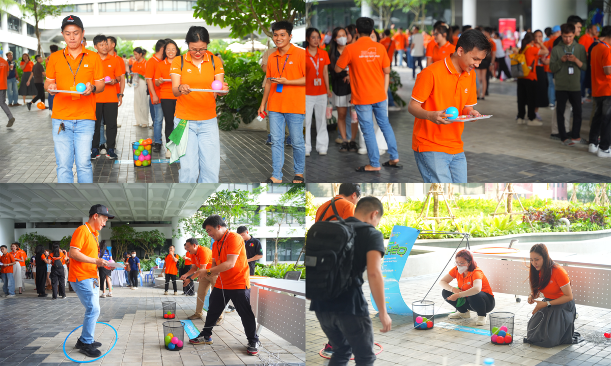 <p class="Normal" style="text-align:justify;"> Còn khu AI Khéo cũng náo nhiệt không kém. Người bên ngoài hò reo, người trong cuộc thì lúng túng. Không khí vừa hài hước vừa căng thẳng. Từng động tác dù nhỏ của người chơi cũng khiến cả khu vực bùng nổ, tạo nên khung cảnh sôi động. Mặc cho quy định từ BTC, người chơi vẫn “lách luật” khiến quản trò đành nhắm mắt cho qua.</p>