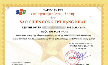 Nhà Phần mềm nhận hai Sao Chiến công FPT