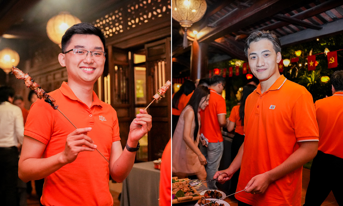 <p class="Normal" style="text-align:justify;"> Dù quãng đường hơn 3 tiếng di chuyển giữa mưa bão khiến nhiều người mệt mỏi, nhưng với anh Hà Quang Thái &lpar;FPT Digital, sinh năm 1993, bên trái&rpar;, cảm xúc ngay khi đặt chân tới tư gia của Chủ tịch đã thay đổi hoàn toàn. Không khí ấm áp, sự gặp gỡ với những đồng nghiệp xuất sắc cùng ly bia và câu chuyện sẻ chia đã giúp anh như được tiếp thêm năng lượng. Anh cho biết, ấn tượng nhất là khoảnh khắc tất cả cùng nâng cốc và hát vang bài ca đồng đội - biểu tượng của tinh thần FPT hết mình vì công việc và hết mình vì nhau. Với Thái, chính sự tận hiến đó là chìa khóa để đạt hiệu quả và thành tích cao nhất.</p> <p class="Normal" style="text-align:justify;"> Ở góc nhìn khác, anh Nguyễn Danh Dũng &lpar;FPT Telecom, sinh năm 2000, bên phải&rpar; lại xem buổi tiệc là một dịp đặc biệt, không phải ai cũng có cơ hội trải nghiệm. Việc ngồi xe nhiều giờ để đến nơi, với Dũng, chỉ là một thử thách nhỏ so với niềm vui được góp mặt. Điều để lại dấu ấn sâu sắc nhất với anh là khoảnh khắc bước lên nhận giải, được ôm và bắt tay từ những người lãnh đạo cao nhất của Tập đoàn. Với Dũng, đó là giây phút hạnh phúc khó diễn tả, khi mọi nỗ lực trong suốt thời gian qua được ghi nhận xứng đáng.</p>