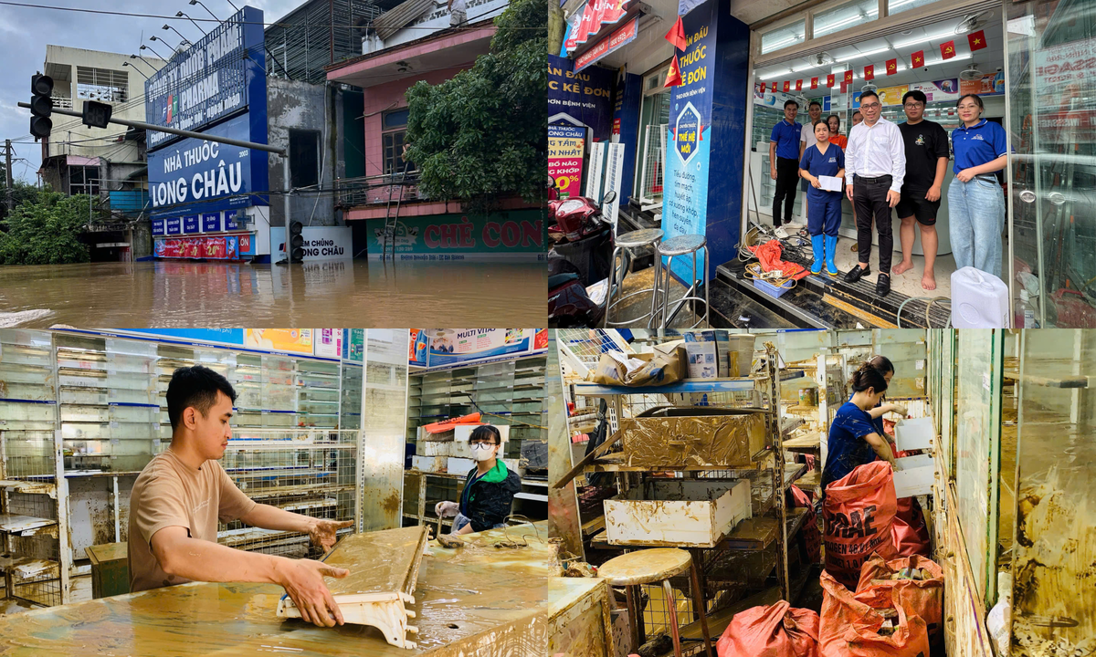 <p class="Normal" dir="ltr" style="text-align:justify;"> Bão Bualoi vừa đi qua, cơn bão Matmo lại đổ bộ. Nước dâng cao, nhiều tỉnh miền Bắc chìm trong biển nước. Giữa mưa lũ khốc liệt, ở tỉnh Tuyên Quang, ba cửa hàng của FPT Retail là nhà thuốc FPT Long Châu: số 271 Nguyễn Trãi, số 532 Lý Thường Kiệt và thôn Vinh Quang &lpar;xã Tân Quang&rpar; - những dược sĩ áo xanh vẫn kiên cường bám trụ, không ngại hiểm nguy để bảo vệ cơ sở vật chất đơn vị.</p>