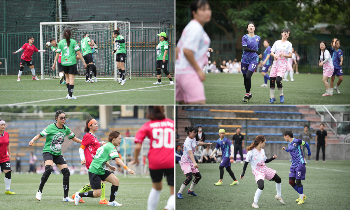 <p class="Normal" dir="ltr" style="text-align:justify;"> Ở bán kết cúp Vàng, FRT có cuộc chạm trán đầy thử thách trước hạt giống ưu tú FE. Các nữ cầu thủ Làng giáo dù bị vây hãm bởi loạt cầu thủ nhà Bán lẻ vẫn tỏa sáng bằng kỹ năng múa bóng cực tốt, khéo léo “khuấy đảo” đội hình đối phương và mở tỷ số 1-0 nhờ công của Trịnh Thị Thu Thảo. Với đội hình đồng đều và phong độ ổn định, FE tiếp tục ghi thêm hai bàn thắng, ấn định kết quả 3-0 và giành tấm vé tiến vào trận chung kết nhánh Vàng.</p> <p class="Normal" dir="ltr" style="text-align:justify;"> Sân bên cạnh, trận so tài giữa liên quân FPT IS+SYNNEX FPT+FPT Online và FSOFT 1 cũng thu hút hàng loạt ánh nhìn dõi theo. Hai đội nhập cuộc ngang tài ngang sức: liên quân tận dụng lợi thế thể lực liên tục dâng cao tấn công, trong khi các chị đẹp nhà Phần mềm kiên cường phòng ngự, bảo vệ khung thành. Giữa hiệp hai, dưới sự phối hợp ăn ý của đồng đội, số 12 “nhỏ nhưng có võ” Ngần Thị Thu Hà bất ngờ bứt phá thần tốc, vượt ngàn chông gai và ghi bàn mở tỷ số 1-0. Trận đấu khép lại trong niềm hân hoan của các cô gái Heineken cùng chút tiếc nuối của các bông hậu FSOFT 1 khi phải dừng bước.</p>