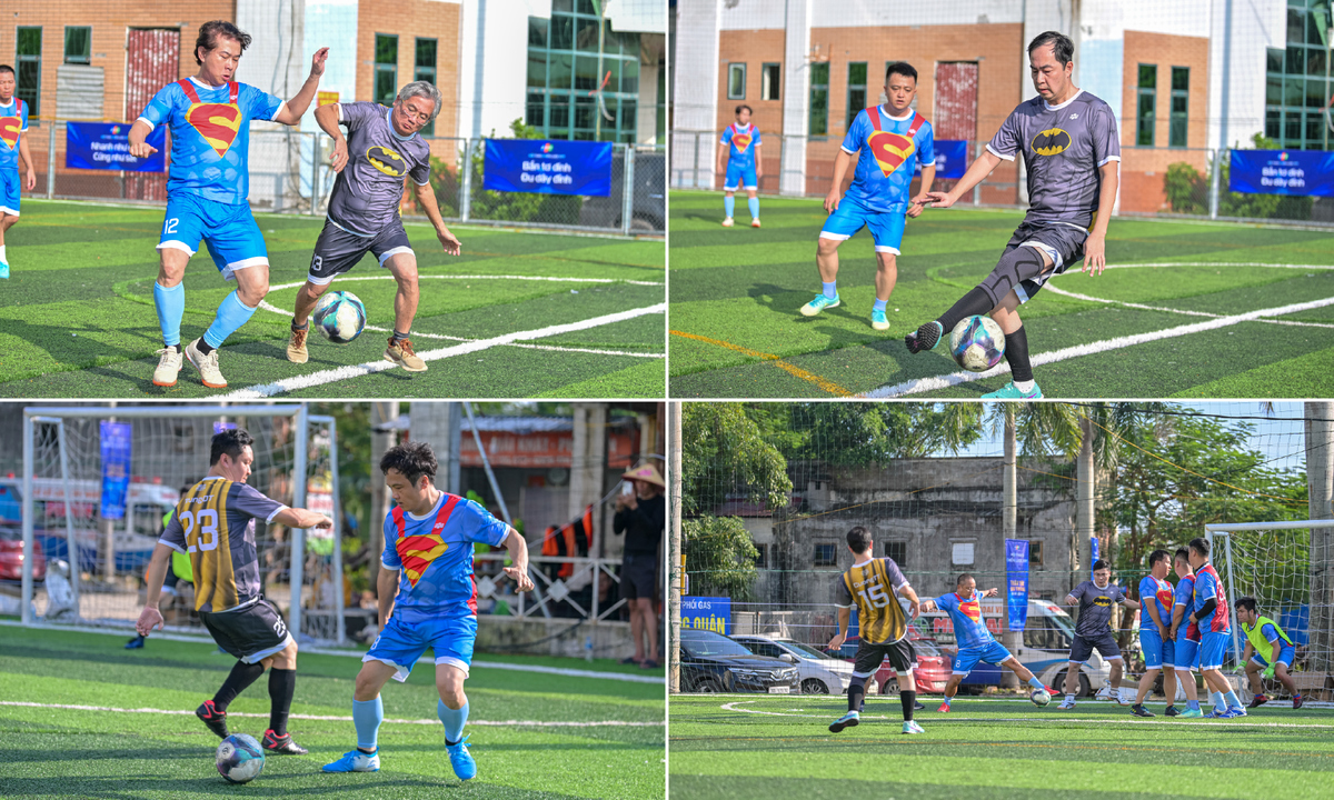 <p class="Normal" style="text-align:justify;"> Ngay từ những phút đầu, thế trận đã nghiêng hẳn về phía đội áo Superman với ngôi sao Nguyễn Văn Khoa lĩnh xướng hàng công. Chỉ sau 2 phút bóng lăn, Phạm Minh Kiên bất ngờ cướp bóng từ phần sân đối phương và dứt điểm quyết đoán, mở tỉ số 1-0 cho đoàn quân Superman. Lối đá pressing tầm cao khiến các “người dơi” của đội Batman liên tục lúng túng trong khâu triển khai.</p> <p class="Normal" style="text-align:justify;"> Phút thứ 5, hậu vệ Đặng Trần Phương tung cú sút xa như búa bổ, nhân đôi cách biệt cho đội “Siêu nhân”. Phía Batman dù có “lão tướng” Bùi Quang Ngọc với những pha chạy chỗ đẳng cấp và tình huống phi thân đánh đầu, nhưng khung thành Superman vẫn được thủ thành Trần Nguyễn Đăng Khoa bảo vệ vững vàng.</p> <p class="Normal" style="text-align:justify;"> Sang hiệp 2, sân cỏ thêm phần sôi động khi “Hoa hậu FPT” Đào Hồng Giang vào sân, lập tức gây náo loạn hàng thủ Batman bằng pha bỏ bóng thông minh, tạo cơ hội cho Nguyễn Xuân Phong dứt điểm nguy hiểm từ giữa sân.</p> <p class="Normal" style="text-align:justify;"> Dù Batman dồn toàn lực tấn công, những pha phối hợp vẫn chưa đủ sắc bén để xuyên thủng “lá chắn siêu nhân”. Phút 30, Vũ Tuấn Mạnh khép lại trận đấu bằng pha tì đè dũng mãnh, ghi bàn ấn định chiến thắng 3-0 cho đội Superman - một trận đấu mãn nhãn, đậm chất giải trí giữa hai “vũ trụ bóng đá” đầy cá tính.</p>