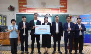 Quỹ nhà F tái thiết thêm các điểm trường vùng lũ Thái Nguyên, Nghệ An