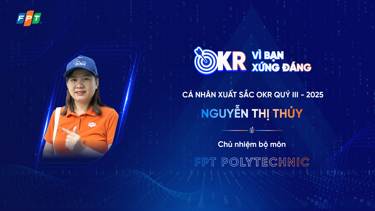 <p class="Normal"> Kỳ Summer 2025, FPT Polytechnic Hà Nội ghi nhận số lượt nợ môn của sinh viên cao nhất toàn quốc. Khác với trước đây, lần này <strong>Nguyễn Thị Thủy – Chủ nhiệm bộ môn</strong> được giao đầu mối quản lý toàn bộ dự án chăm sóc sinh viên trả nợ môn, với mục tiêu đầy thách thức: nâng tỷ lệ chăm sóc thành công lên 50% &lpar;cao hơn rất nhiều so với mức trung bình 25-40% các kỳ trước&rpar;.</p> <p class="Normal"> Chị Thủy đã tổ chức mô hình vận hành tập trung gồm 24 giảng viên và 30 cộng tác viên, chia 3 nhóm hoạt động, thống kê KPI theo từng giai đoạn và triển khai cơ chế thưởng - đánh giá minh bạch. Song song công tác học thuật, chị Thủy còn là người đứng sau Bộ môn Cơ bản với hàng loạt chương trình cộng đồng quy mô lớn: gần 1000 sinh viên tham gia hỗ trợ 20 phường/ xã tại Hà Nội, dự án cộng đồng gây quỹ 395 triệu đồng xây 4 cây cầu vùng khó khăn, các chương trình kỹ năng cho hơn 2.500 sinh viên và hàng loạt hoạt động văn hóa.</p> <p class="Normal"> Những nỗ lực của chị đã góp phần quan trọng không chỉ giúp 67,6% sinh viên đăng ký trả nợ môn thành công, mà còn giúp củng cố tinh thần “học để cho đi” với các chương trình dành cho cộng đồng - một giá trị sâu sắc của FPT Polytechnic.</p>