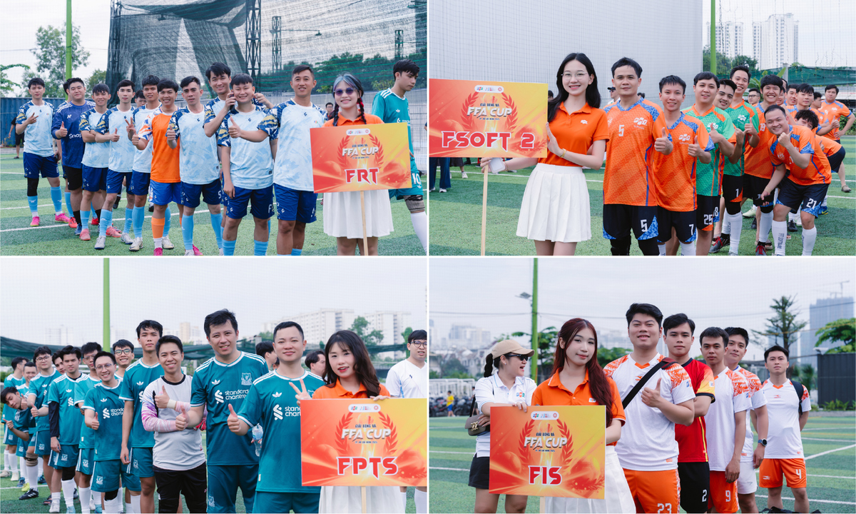 <p class="Normal" dir="ltr" style="text-align:justify;"> Sáng Chủ nhật, chảo lửa Kaly Arena như được 'đốt nóng' bởi sự quy tụ của hàng trăm chân sút và người hâm mộ nhà F trong Lễ khai mạc FFA Cup mùa thứ 23. Công tác tổ chức bài bản, chu đáo của BTC hòa cùng khí thế hừng hực của các đội bóng đã báo hiệu một hành trình chinh phục ngôi vương 2025 đầy kịch tính.</p> <p class="Normal" dir="ltr" style="text-align:justify;"> Đặc biệt, buổi lễ có sự hiện diện của anh Nguyễn Văn Khoa - Tổng Giám đốc FPT, anh Nguyễn Thành Hưng - Trưởng ban Văn hóa & Đoàn thể FPT cùng lãnh đạo các CTTV. Sự quan tâm sát sao của Ban lãnh đạo, cộng hưởng với tinh thần máu lửa của 10 đội tuyển và dàn cổ động viên hùng hậu đã tạo nên một bầu không khí thể thao lễ hội, bùng nổ ngay từ những phút đầu tiên.</p>