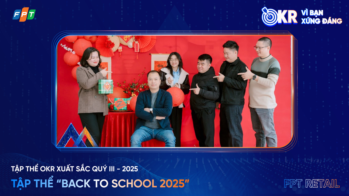 <p class="Normal"> Với mục tiêu 900 tỷ đồng doanh thu máy tính trong quý III, trong đó 840 tỷ từ laptop và 60 tỷ từ non-laptop, <strong>tập thể “Back to school 2025” của nhà Bán lẻ</strong> bước vào mùa cao điểm trong bối cảnh không hề dễ dàng: số lượng cửa hàng không tăng, các đối thủ liên tục mở rộng, doanh số 2 quý đầu năm đi ngang hoặc giảm so với cùng kỳ.</p> <p class="Normal"> Để vượt qua thách thức, tập thể đã chủ động xây dựng kế hoạch từ cuối quý I, làm việc sớm với đối tác để bảo đảm nguồn hàng và ngân sách marketing, tập trung vào các dòng sản phẩm đang “lên ngôi” như gaming và laptop AI. Các chương trình truyền thông, ưu đãi được thiết kế riêng cho nhóm khách hàng học sinh - sinh viên, tân sinh viên, song hành với chuỗi thi đua bán hàng nội bộ luôn đạt tỉ lệ tham gia tối đa. Kết quả, doanh thu quý III cán mốc 965 tỷ đồng, tăng 16,5% so với cùng kỳ và đóng góp gần 30% doanh thu, lợi nhuận của nhà Bán lẻ trong quý. Ban lãnh đạo đánh giá cao team ở khả năng bám sát thị trường, thiết kế chương trình khuyến mại sát nhu cầu thực và luôn đảm bảo hàng hóa ở cả kênh shop và online.</p>