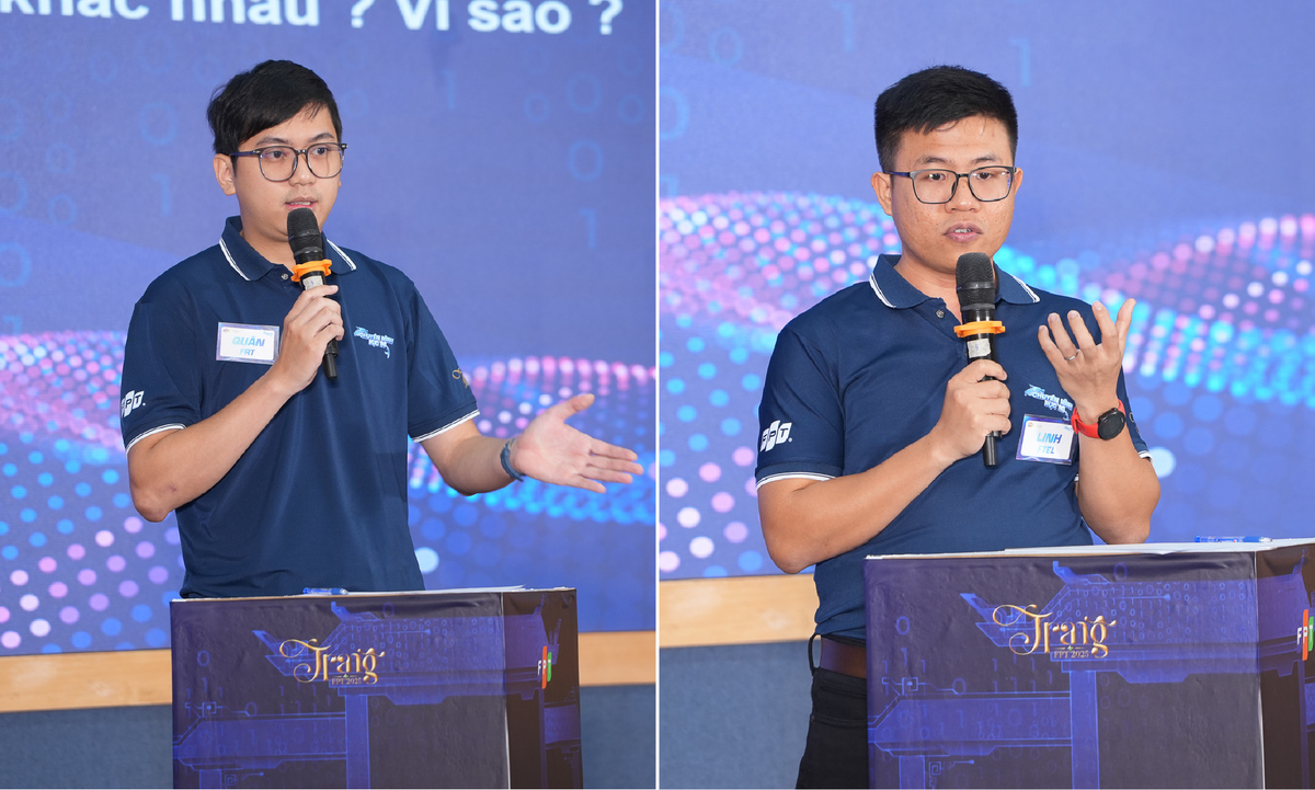 <p class="Normal" style="text-align:justify;"> Trái ngược với sự sôi nổi thường thấy, Vũ Hồng Quân &lpar;trái&rpar; mang đến cuộc thi sự điềm tĩnh, chắc chắn đặc trưng của người làm thực chiến nơi tuyến đầu Bán lẻ. Đối mặt với đề bài so sánh Trạng nguyên FPT 1998 và 2025, anh đã có những phân tích thấu đáo và gãy gọn.</p> <p class="Normal" style="text-align:justify;"> Theo anh, sợi dây liên kết xuyên suốt giữa hai thế hệ Trạng nguyên chính là văn hóa và tư chất. Dù ở thời kỳ nào, mục tiêu tối thượng vẫn là tìm ra lớp lãnh đạo kế cận xứng đáng. Tuy nhiên, anh nhấn mạnh sự khác biệt nằm ở "Tư duy bứt phá". Trong bối cảnh công nghệ và thời đại thay đổi chóng mặt, Trạng nguyên thế hệ mới không chỉ cần giỏi mà còn phải biết làm chủ công nghệ và dám tạo ra dấu ấn riêng biệt cho FPT.</p> <p class="Normal" style="text-align:justify;"> <span>Với nụ cười rạng rỡ và phong thái tự tin, Lê Văn Linh &lpar;nhà Viễn thông, phải&rpar; đã chinh phục BGK bằng tầm nhìn về một FPT tuổi 40 "Phụng sự quốc gia". Không chỉ dừng lại ở khẩu hiệu, anh cụ thể hóa giấc mơ ấy bằng mục tiêu đưa FPT Telecom vươn lên vị trí Số 1 thị phần Internet Việt Nam vào năm 2028. Với tư cách là người làm hạ tầng, anh xác định mình là "mắt xích" then chốt để xây dựng nền móng cho giấc mơ đó. Đồng thời, anh cũng thể hiện tư duy chiến lược sắc bén khi chọn An ninh mạng &lpar;Cyber Security&rpar; làm mũi nhọn để FPT hợp lực cùng Chính phủ giải quyết các bài toán quốc gia.</span></p>