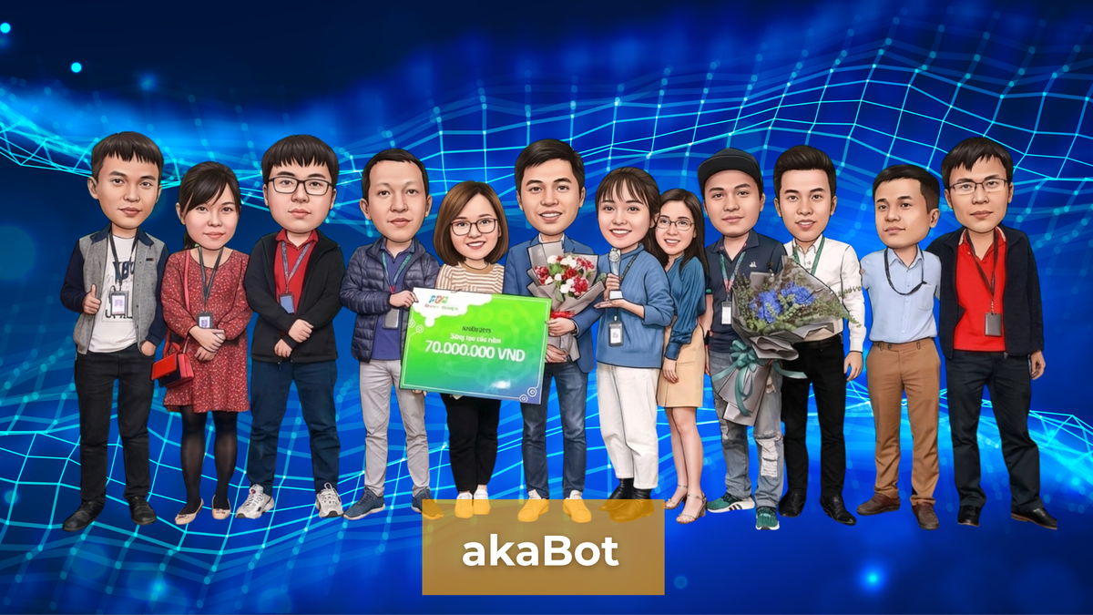 <p class="Normal"> <strong>2019: </strong><span>akaBot của nhóm tác giả Bùi Đình Giáp cùng cộng sự &lpar;nhà Phần mềm&rpar; đã đăng quang Sáng tạo của năm iKhiến 2019, mang về 140 triệu đồng &lpar;70 triệu từ Tập đoàn + 70 triệu từ đơn vị&rpar;. Đây là phần mềm RPA &lpar;Robotic Process Automation&rpar; tích hợp AI và OCR, tự động hóa quy trình nghiệp vụ, giúp giảm tới 70% chi phí vận hành. Giải pháp nhanh chóng triển khai cho 13 khách hàng tại 6 quốc gia &lpar;bao gồm Nhật Bản, Đài Loan&rpar;, chỉ trong 3 tháng đã có khách hàng đầu tiên tại Việt Nam và Nhật. Với slogan “Empowering your digital workforce”, akaBot không chỉ mang lại giá trị thực tiễn mà còn hướng tới mục tiêu lọt top 20 đánh giá Gartner, khẳng định vị thế công nghệ Việt trên bản đồ toàn cầu.</span></p>