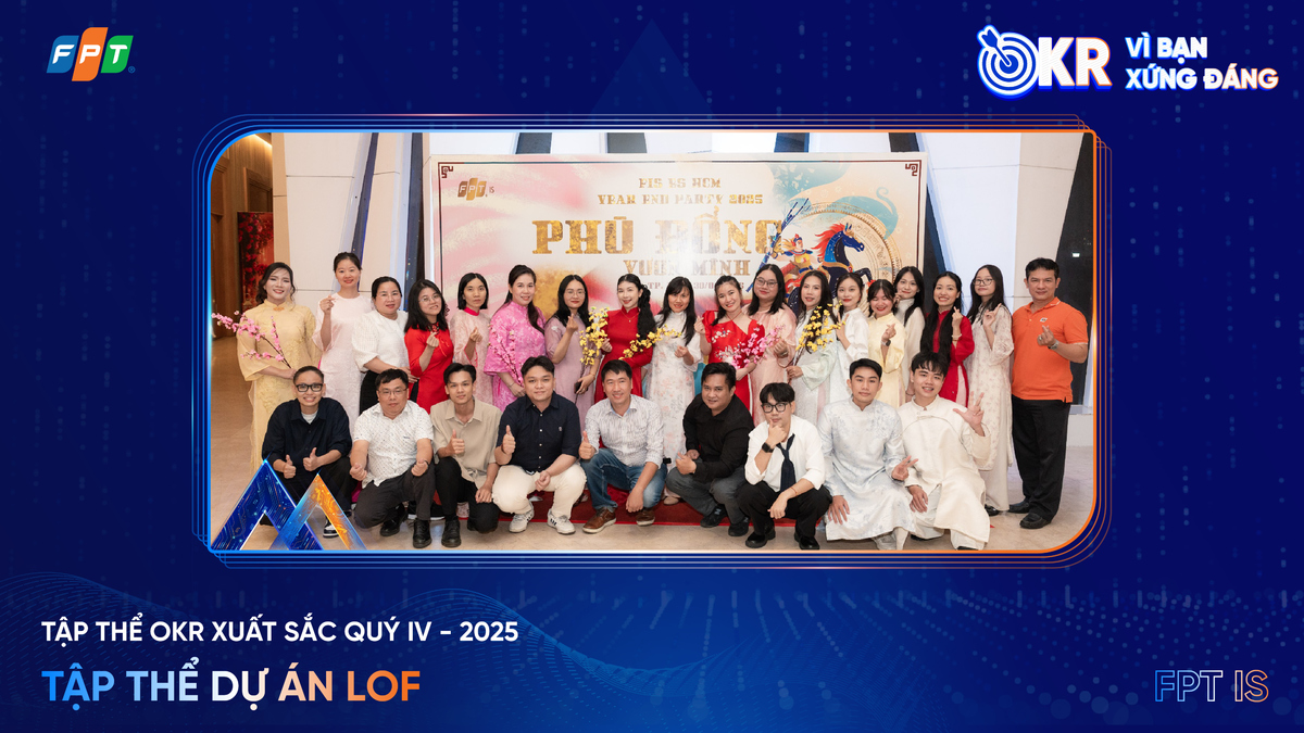 <p class="Normal"> Mục tiêu của<strong> tập thể dự án LOF của FPT IS</strong> đặt trọng tâm rất mạch lạc. Đó là “go-live” ổn định, đủ điều kiện ghi nhận doanh thu, đồng thời đảm bảo chất lượng hệ thống cho các phân hệ Sales and Distribution &lpar;Bán hàng và Phân phối&rpar; và tích hợp với OMS &lpar;Order Management System - Hệ thống Quản lý Đơn hàng&rpar;, E-Commerce &lpar;Thương mại Điện tử&rpar;, hóa đơn điện tử. Thách thức “khó nhằn” nhất đến từ việc khách hàng dời lịch “go-live” sớm hơn tới 3 tháng so với kế hoạch ban đầu, khiến mọi thứ phải chạy lại toàn bộ theo tốc độ mới. Trong thời gian cực ngắn, đội dự án vừa phải hoàn thành kiểm thử, vừa phải chuyển đổi số liệu cho khách hàng chỉ trong khoảng 1 tháng để kịp go-live đầu tháng 1/2026. Đây là bài toán vừa kỹ thuật, vừa vận hành, vừa nhân sự, không có chỗ cho sai số.</p> <p class="Normal"> Kết quả cho thấy tinh thần “chạy đến cùng” của cả đội. LOF hoàn thành kiểm thử sớm hơn hơn 3 tháng so với kế hoạch ban đầu, đồng thời hoàn tất chuyển đổi số liệu cho 5 công ty trong chưa đầy 2 tuần, đưa dự án “go-live” đúng cam kết. Để làm được điều đó, team đã tổ chức làm việc buổi tối, cuối tuần và kéo dài xuyên kỳ nghỉ lễ dương lịch, nhiều ngày phải thức đến 2-3 giờ sáng để đảm bảo tiến độ chuyển đổi. Doanh số ghi nhận cho toàn dự án năm 2025 đạt 11 tỷ, tăng 3 tỷ so với mức đăng ký ban đầu 8 tỷ, trở thành minh chứng thuyết phục cho một tập thể “làm hết lòng vì dự án”.</p>