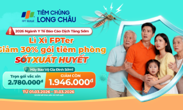 Thêm 5.000 suất ưu đãi 30% vắc xin phòng sốt xuất huyết cho người FPT