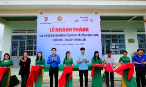 FPT xây 5 nhà vệ sinh tặng học sinh vùng khó tại Gia Lai