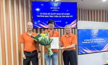 Anh Đinh Tiến Dũng được bổ nhiệm vị trí Trưởng ban Tinh thần và Văn hóa FPT