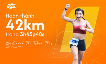 Thành tích 42km kiêu hãnh của nữ runner nhà F giữa những ngày hóa trị