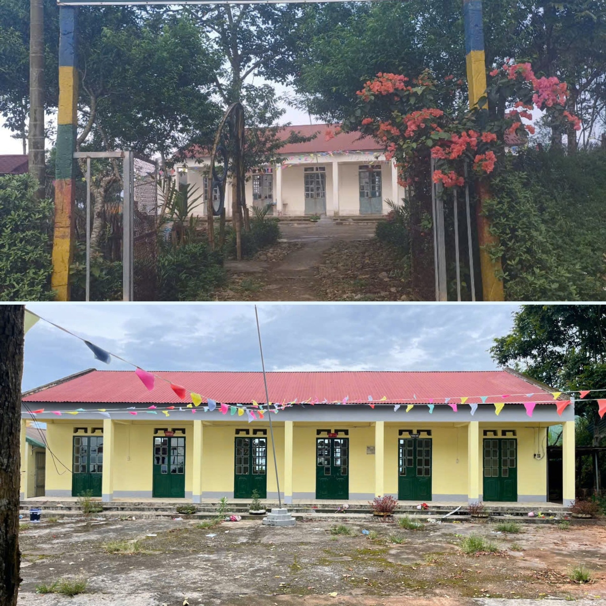 <p class="Normal"> Tại Trường TH Trịnh Tường, điểm Phìn Ngan &lpar;Lào Cai&rpar;, l<span>ớp học sơn mới, rèm cửa, đèn chiếu sáng được bổ sung. </span></p> <p class="Normal"> <span>Dự án “Trường em thay áo mới” khởi động từ năm 2022, hướng đến cải thiện cơ sở vật chất giáo dục, đảm bảo an toàn và sức khỏe cho học sinh. Riêng năm 2025, Quỹ Hy Vọng phối hợp Quỹ Người FPT vì cộng đồng đã sơn sửa 43 công trình trường học và nhà vệ sinh tại 8 tỉnh/thành.</span></p>