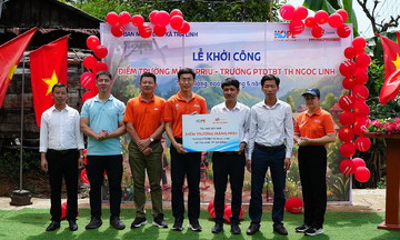 Thầy trò nhà F xây điểm trường mới cho học sinh vùng cao