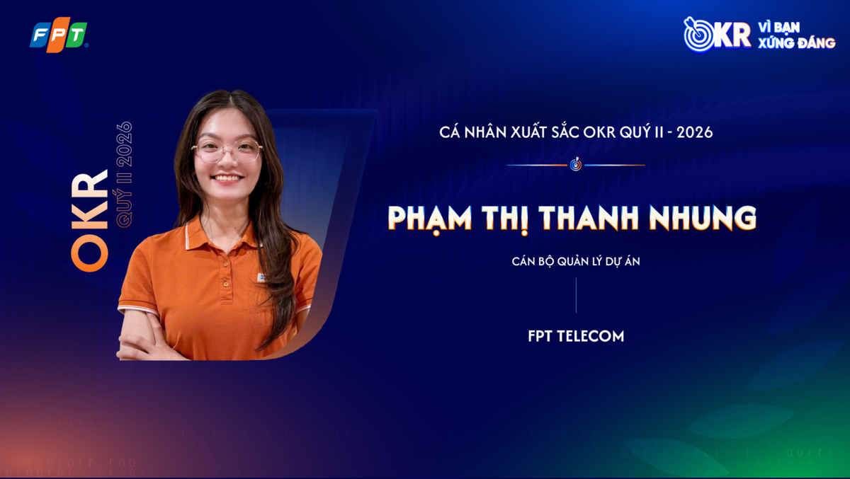 <p class="Normal"> <strong>Cán bộ Quản lý dự án Phạm Thị Thanh Nhung &lpar;nhà Viễn thông&rpar;</strong> tham gia triển khai “Private Cloud” đầu tiên của FTI cho Bộ Tài chính, một dự án quy mô lớn trong khối bộ, ngành. Yêu cầu đặt ra là chuyển đổi hệ thống an toàn, không gián đoạn hoạt động và nghiệm thu đúng cam kết.</p> <p class="Normal"> Chị chia dự án thành các giai đoạn rõ ràng, tổ chức nhiều hạng mục song song, phối hợp chặt với Rackspace và linh hoạt điều phối nhân sự làm ngoài giờ, cuối tuần. Dự án hoàn thành sớm 4 tháng, chuyển đổi thành công 54 hệ thống và ứng dụng trọng yếu từ VMware lên Cloud. Kết quả vừa tối ưu chi phí triển khai, vừa tạo tiền đề triển khai sau này cho các dự án Cloud Chính phủ và nâng cao năng lực vận hành của đội ngũ FTI.</p>