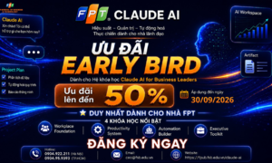 Người F được ưu đãi đến 50% học phí khi học Claude AI