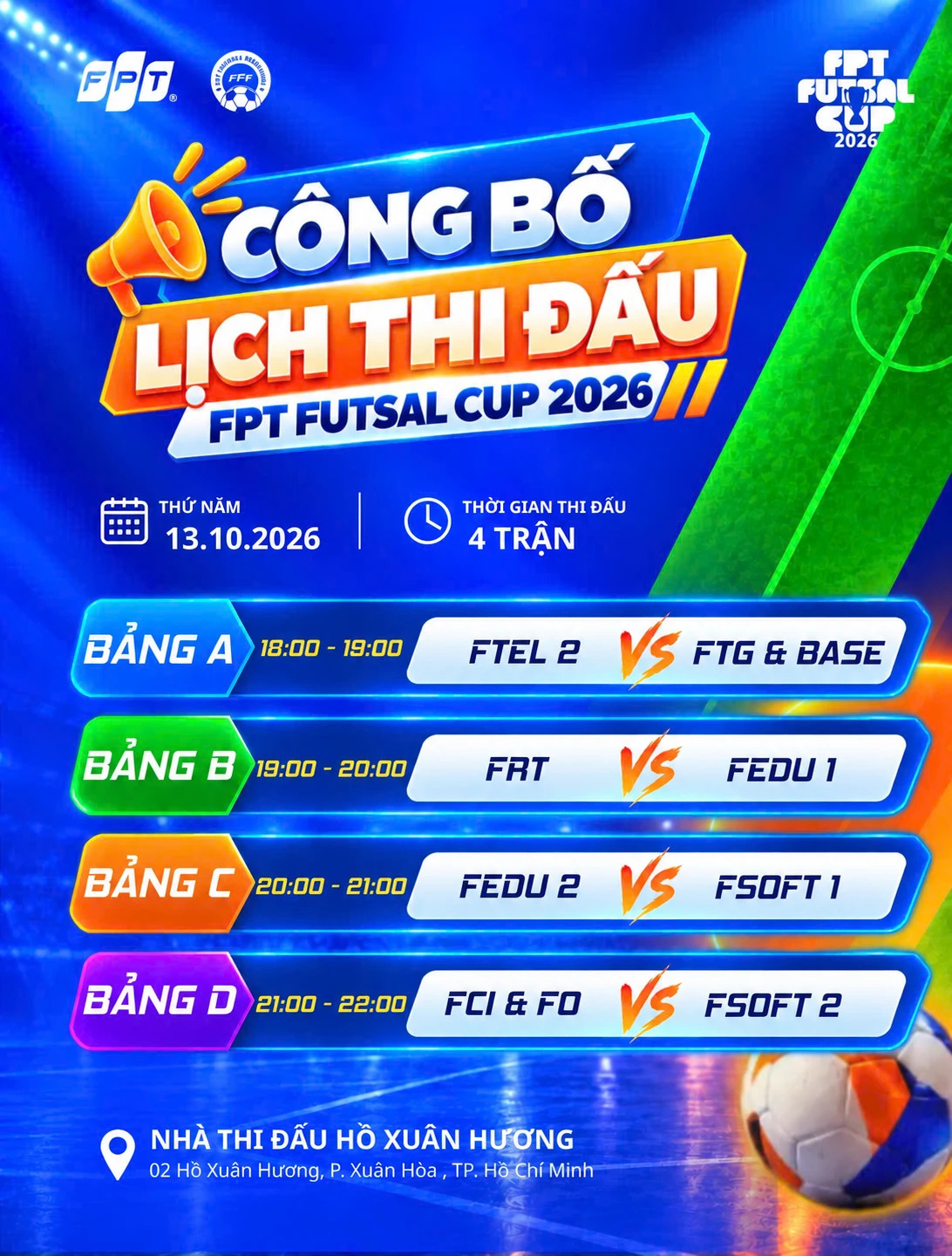 <p class="Normal" style="text-align:justify;"> Sau hai lượt, cục diện vòng bảng bắt đầu rõ nét. Ở bảng A, FTEL 2 và FPTs cùng có 3 điểm, trong khi FTG & BASE vẫn trắng tay. cuộc đối đầu còn lại giữa FTEL 2 và FTG & BASE sẽ quyết định thứ hạng cuối cùng.<br /> Tại bảng B, FRT và FEDU 1 đều đã có 3 điểm, còn FTEL 1 kết thúc hai trận với 0 điểm, đồng nghĩa hai tấm vé tứ kết của bảng đã thuộc về FRT và FEDU 1.<br /> Bảng C chứng kiến FHO chắc suất đi tiếp với 4 điểm, còn FEDU 2 và FSOFT 1 sẽ cạnh tranh tấm vé còn lại trong trận đấu quyết định.<br /> Tương tự tại bảng D, FPT IS có 4 điểm và đã bảo đảm vị trí trong top 2, trong khi Liên quân FCI & FO và FSOFT 2 sẽ quyết định suất đi tiếp ở lượt cuối.</p> <p class="Normal" style="text-align:justify;"> Các cặp đấu còn lại của vòng bảng lần lượt là FTEL 2 - FTG & BASE, FRT - FEDU 1, FEDU 2 - FSOFT 1 và FCI & FO - FSOFT 2. Đây sẽ là lượt đấu chốt tám cái tên bước vào vòng tứ kết.</p>