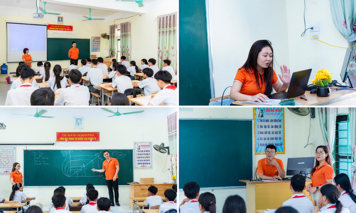 <p class="Normal" style="text-align:justify;"> Không chỉ trao thư viện, đoàn FPT còn mang tới bốn workshop với những chủ đề gắn với khoa học, công nghệ và cuộc sống. Anh Vũ Anh Tú - Giám đốc FPT UAV, kể những câu chuyện giản dị qua chủ đề “Một người nhỏ có thể tạo nên thay đổi lớn”, truyền cảm hứng để các em tin rằng mỗi cá nhân đều có thể tạo ra những thay đổi tích cực.</p> <p class="Normal" style="text-align:justify;"> Anh Nguyễn Khánh Tiệp - Phó Giám đốc Nhân sự FPT, chia sẻ những bài học về kỹ năng lãnh đạo và làm chủ bản thân. Trong khi đó, anh Vũ Minh Quang - Ban Công nghệ thông tin FPT - đưa các em đến với những câu chuyện rất gần gũi về an toàn trên mạng xã hội, cách bảo vệ tài khoản và đặt mật khẩu an toàn. Chị Ngô Thị Luyến - Ban Công nghệ thông tin FPT - hướng dẫn học sinh khai thác các công cụ AI thông minh để hỗ trợ việc học.</p>