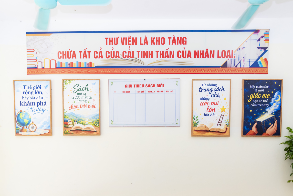<p class="Normal" style="text-align:justify;"> Không chỉ thay đổi diện mạo, “chiếc áo mới” của thư viện còn được dệt nên từ 1.000 đầu sách theo nhu cầu của nhà trường. Nếu trước đây nguồn sách chủ yếu xoay quanh tài liệu phục vụ môn học, nay các em có thêm nhiều lựa chọn để mở rộng kiến thức, khám phá thế giới và trau dồi những kỹ năng ngoài lớp học.</p> <p class="Normal" style="text-align:justify;"> Thầy Đỗ Anh Tuấn cho biết nhà trường sẽ xây dựng kế hoạch để học sinh làm quen với việc đọc, từng bước biến hoạt động này thành một nét văn hóa trong trường học.</p>